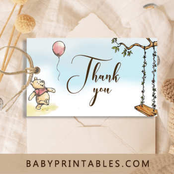 Classic Winnie The Pooh Baby Shower Invites Gender Neutral D294