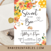 Sweet As Can Bee Baby Shower Invite D603 Baby Printables