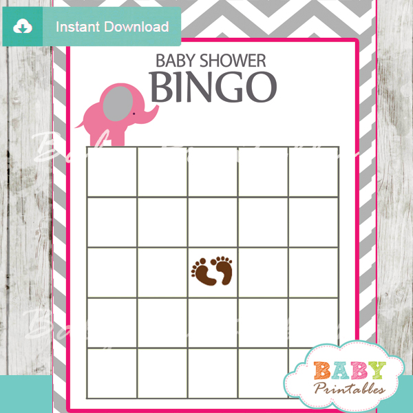 Hot Pink Elephant Baby Shower Games D103 Baby Printables