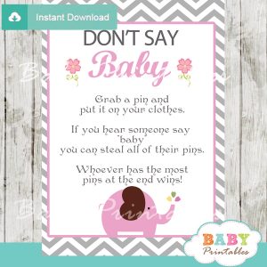 Printable Dont Say Baby Game pdf