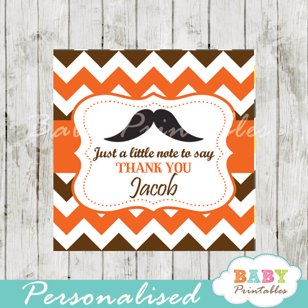 printable custom mustache baby shower gift labels