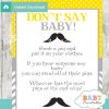 mustache Printable Dont Say Baby Game pdf