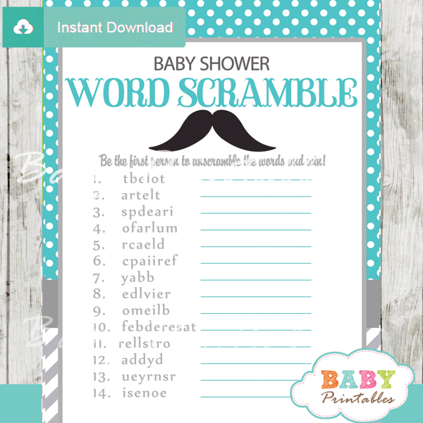 Mustache themed best sale baby shower