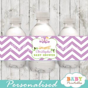 Owl personalized printable Water Bottle Labels