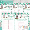 baby girl mint green pink printable owl baby shower fun games ideas