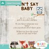 printable woodland theme Dont Say Baby Game pdf