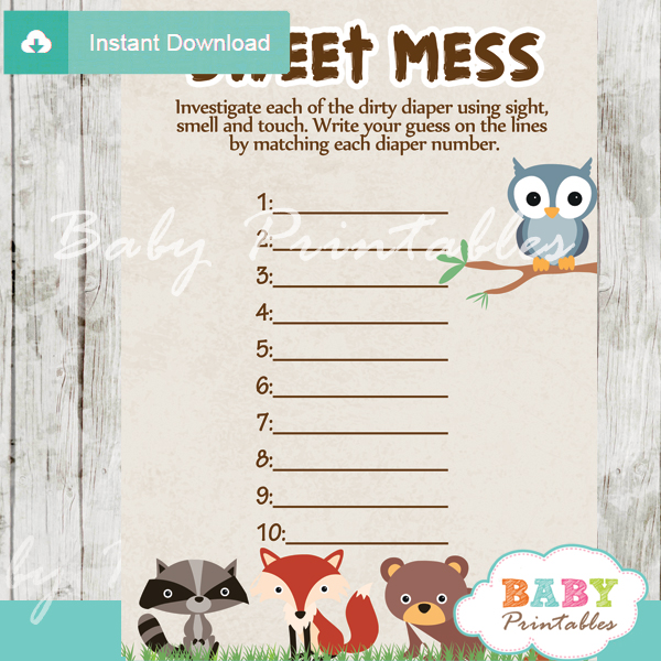 Guess the sweet mess free clearance printable