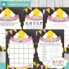 printable yellow rubber duck baby shower games package
