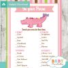 crocodile themed printable baby shower games what's in your purse