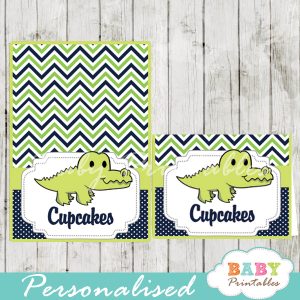 printable food labels crocodile baby shower gator boy