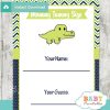 crocodile themed printable Baby Shower Game Guess the Mommy's Tummy Size