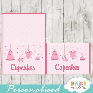 printable food labels pink baby girl clothes