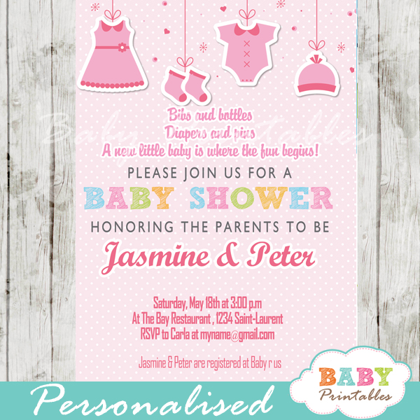 baby party invitation card