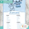 blue baby boy clothes themed printable baby shower games what's in your purse