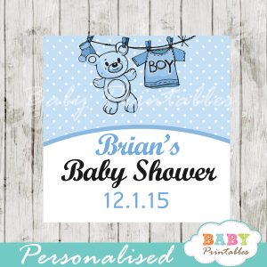 printable baby boy blue clothes baby shower gift labels