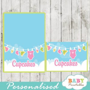 printable food labels pink green baby girl clothes