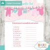 baby girl clothes printable word scramble baby shower games
