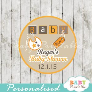 baby boy letter blocks baby shower tags labels