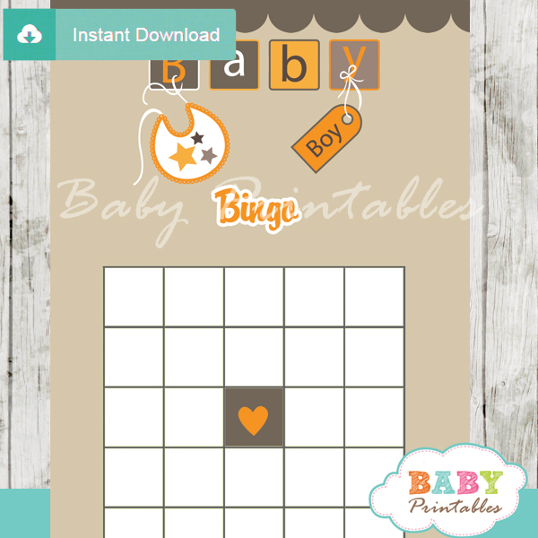 printable baby blocks letters themed baby shower bingo games cards