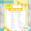 yellow sunshine themed printable baby shower games what's in your purse