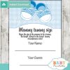 baby boy shoes printable Baby Shower Game Guess the Mommy's Tummy Size