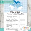 baby boy shoes Price is Right Baby Shower Games printable pdf