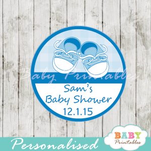 custom baby shoes themed baby shower favor labels