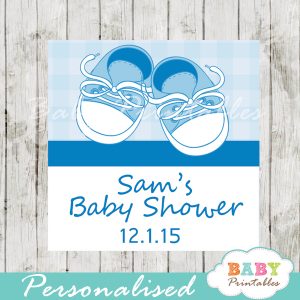 printable custom baby shoes baby shower favor tags