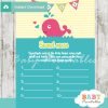 pink whale themed Baby Shower Game What's That Sweet Mess Dirty Diaper Shower Game