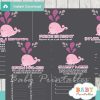 printable pink whale baby shower fun games ideas