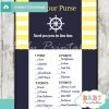nautical helm what's in your purse baby shower game printable