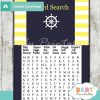 nautical helm baby shower word search game printable puzzles