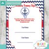 nautical anchor printable measure the belly baby shower game