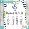 nautical anchor baby shower word search game printable puzzles