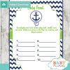 printable nautical anchor baby shower games blind tasting baby food