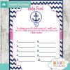 printable nautical anchor baby shower games blind tasting baby food