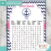 nautical anchor baby shower word search game printable puzzles