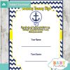 nautical anchor printable measure the belly baby shower game