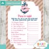floral nautical anchor Price is Right Baby Shower Games printable pdf