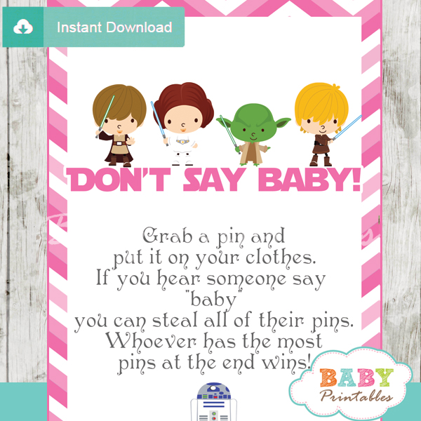 star wars printable game Dont Say Baby pdf