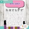 girl comic book baby shower word search game printable puzzles