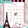 french paris printable baby shower bingo game cards
