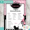 french poodle paris what's in your purse baby shower game printable