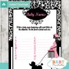 french pink paris poodle printable Name Race Baby Shower Game cards