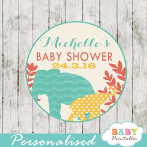 safari favor tags for baby shower