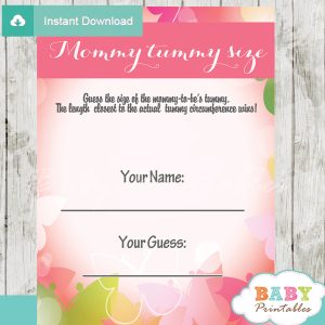 measure the belly baby shower games and activities