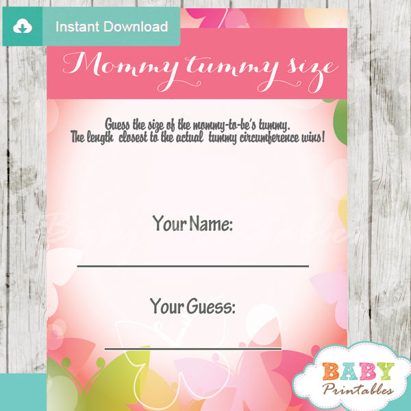 Spring Bokeh Butterfly Baby Shower Games D236 Baby Printables