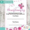 pink butterfly measure the belly baby shower games and activities