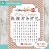 baby shower tribal arrow games word search