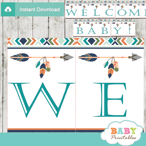 Arrow baby 2024 shower decorations